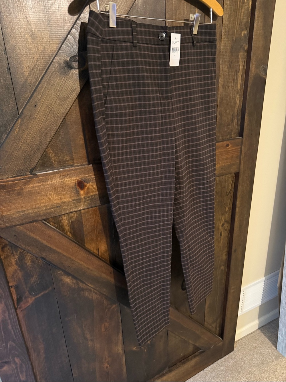 LOFT Brown Plaid Women’s Dress Pants